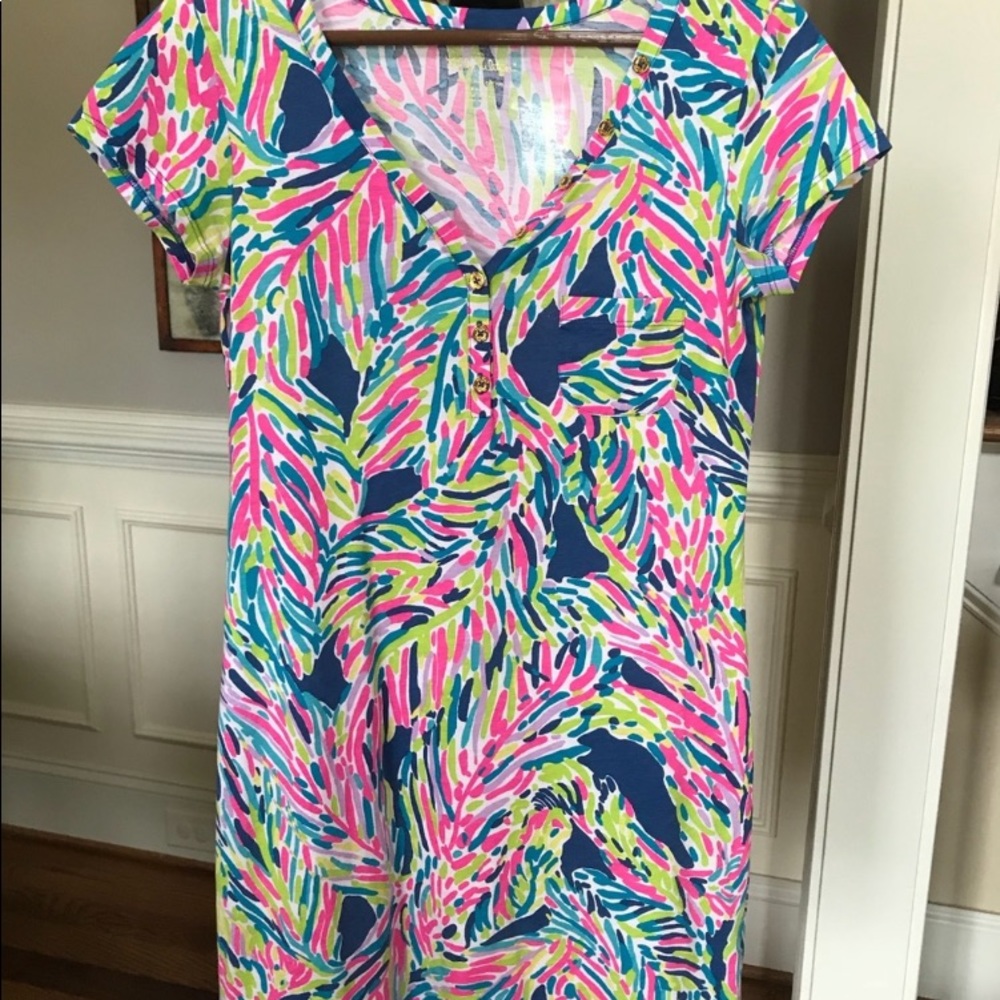 ‼️SALE‼️🌺Lilly Pulitzer Palmira Dress in Palm Reader print 🌺 🌸